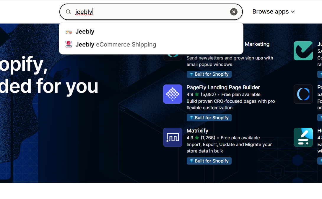 Search for Jeebly