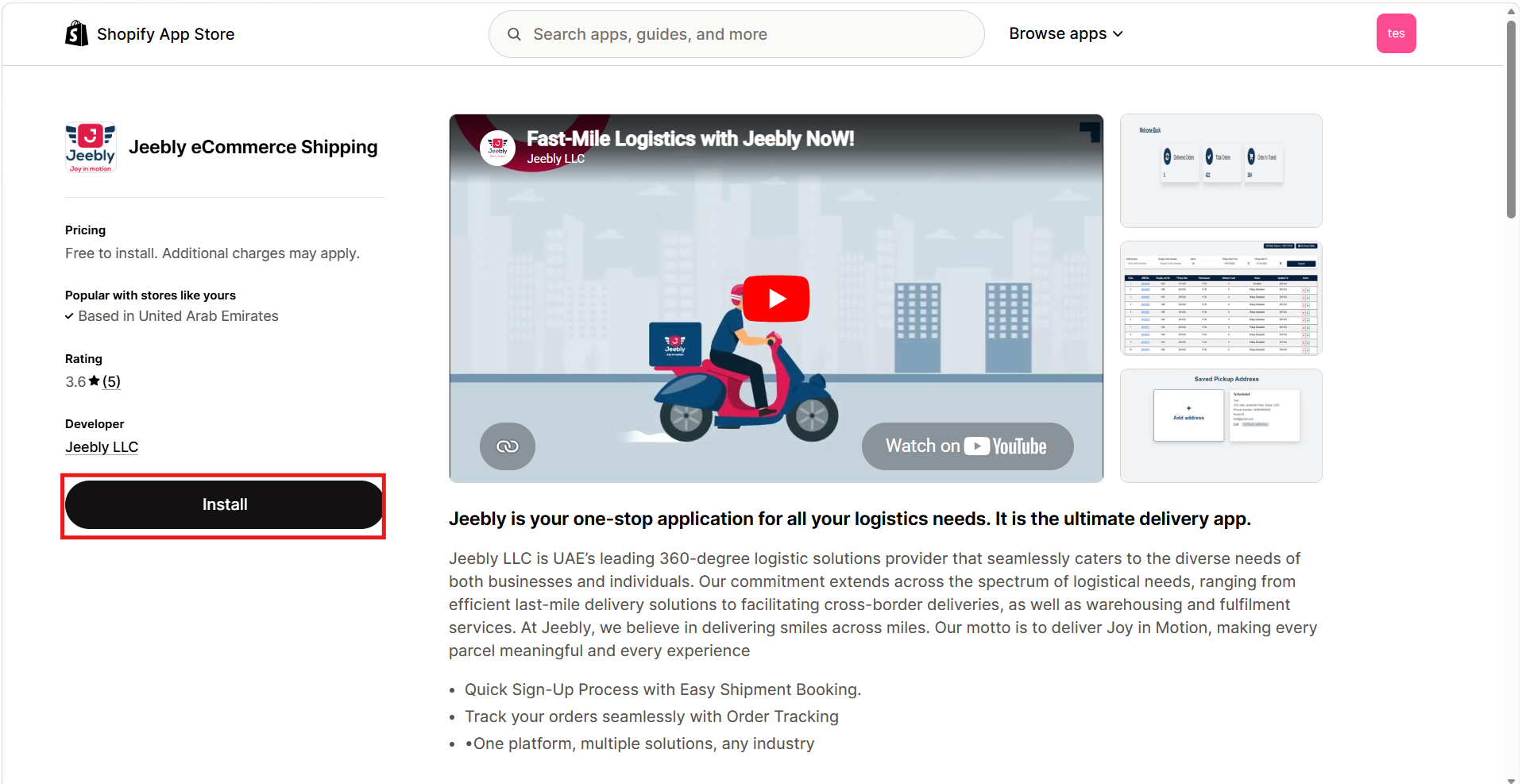 Install Jeebly Plugin